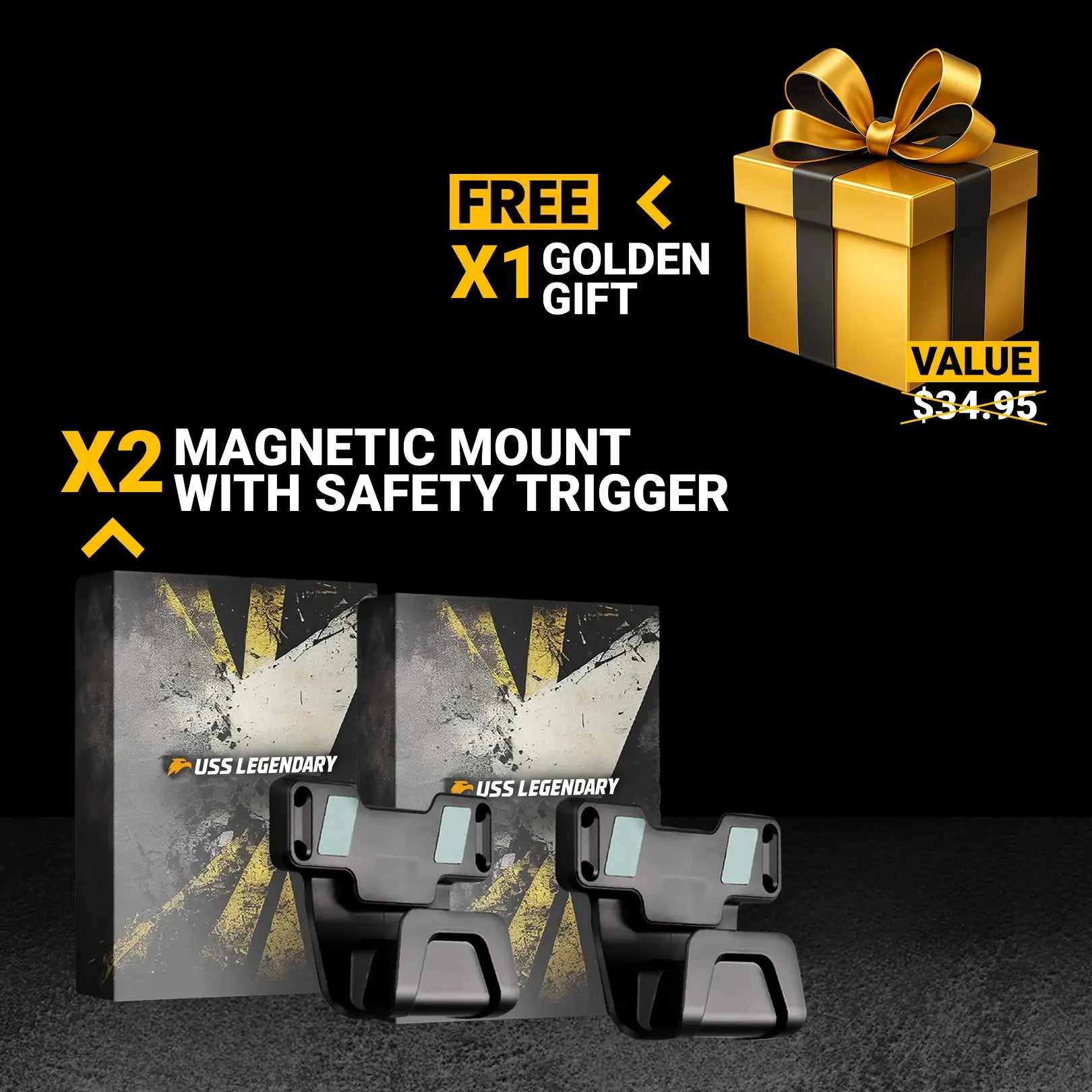 Magnetic Mount With Safety Trigger